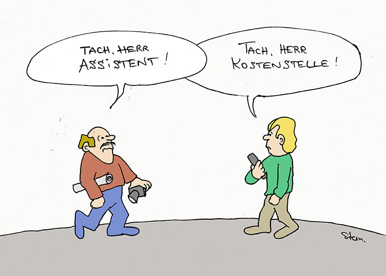 Eine Karikatur von Karlheinz Stannies
